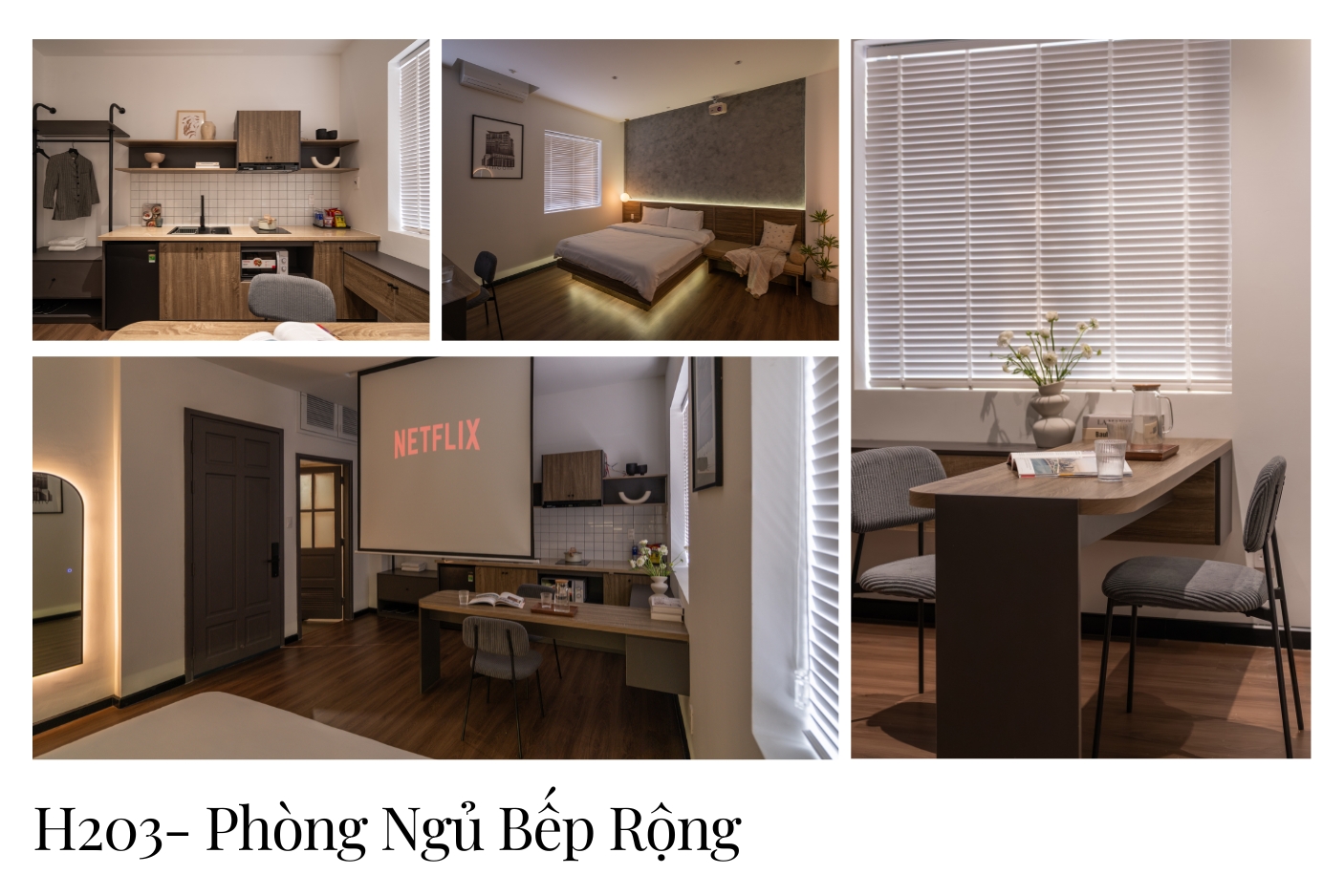 H203 - Ph&ograve;ng Ngủ Bếp Rộng - Sky Central - Homestay theo giờ quận 10