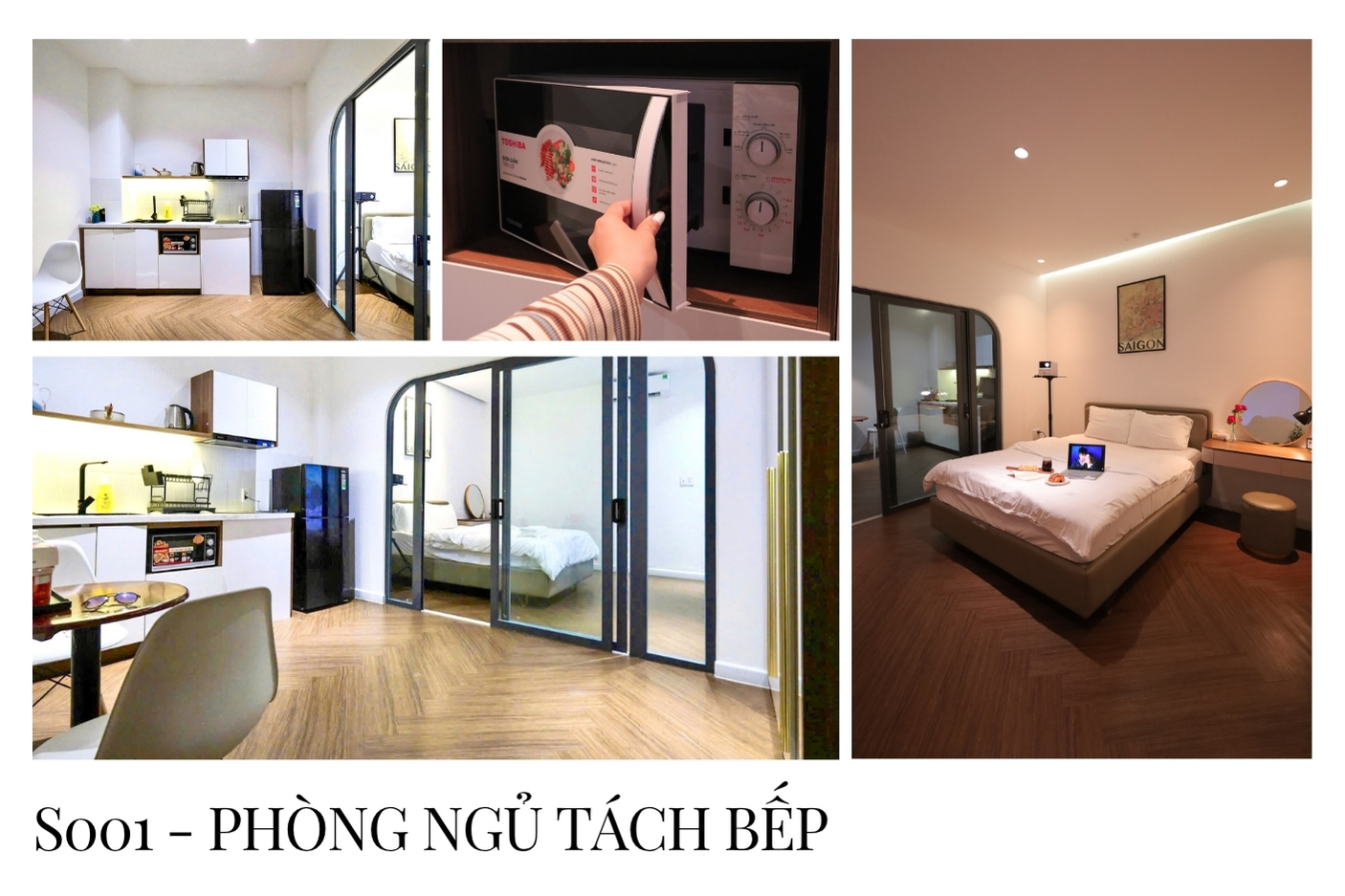 S001 - Ph&ograve;ng Ngủ T&aacute;ch Bếp - Sky Home - Homestay theo giờ quận 10