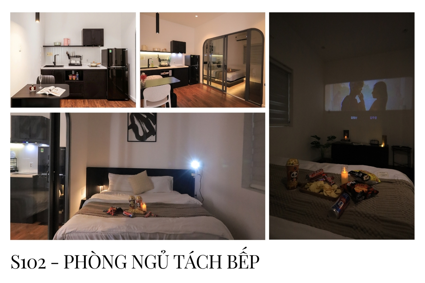S102 - Ph&ograve;ng Ngủ T&aacute;ch Bếp - Sky Home - Homestay theo giờ quận 10