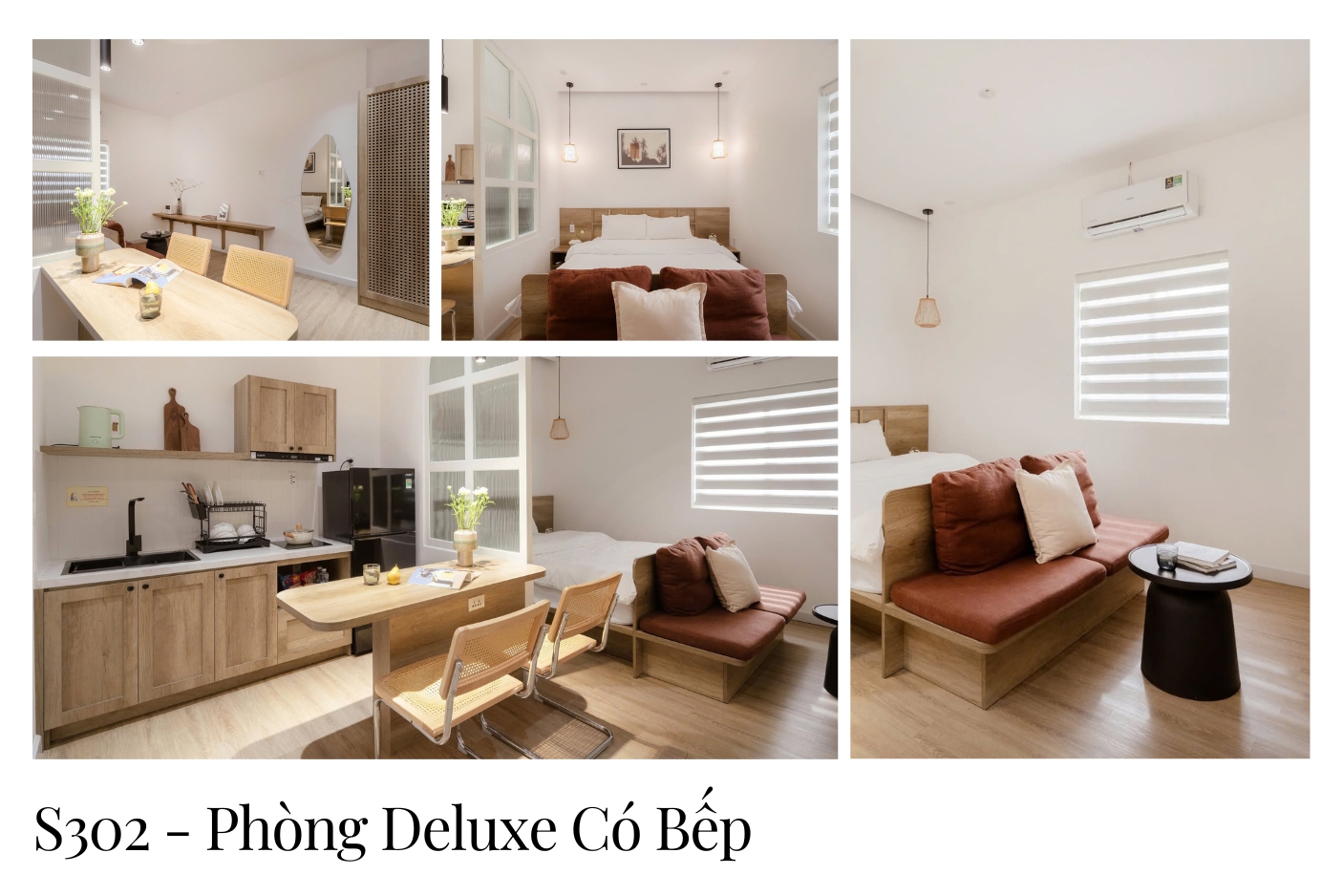 S302 - Ph&ograve;ng Deluxe C&oacute; Bếp - Sky Home - Homestay theo giờ quận 10