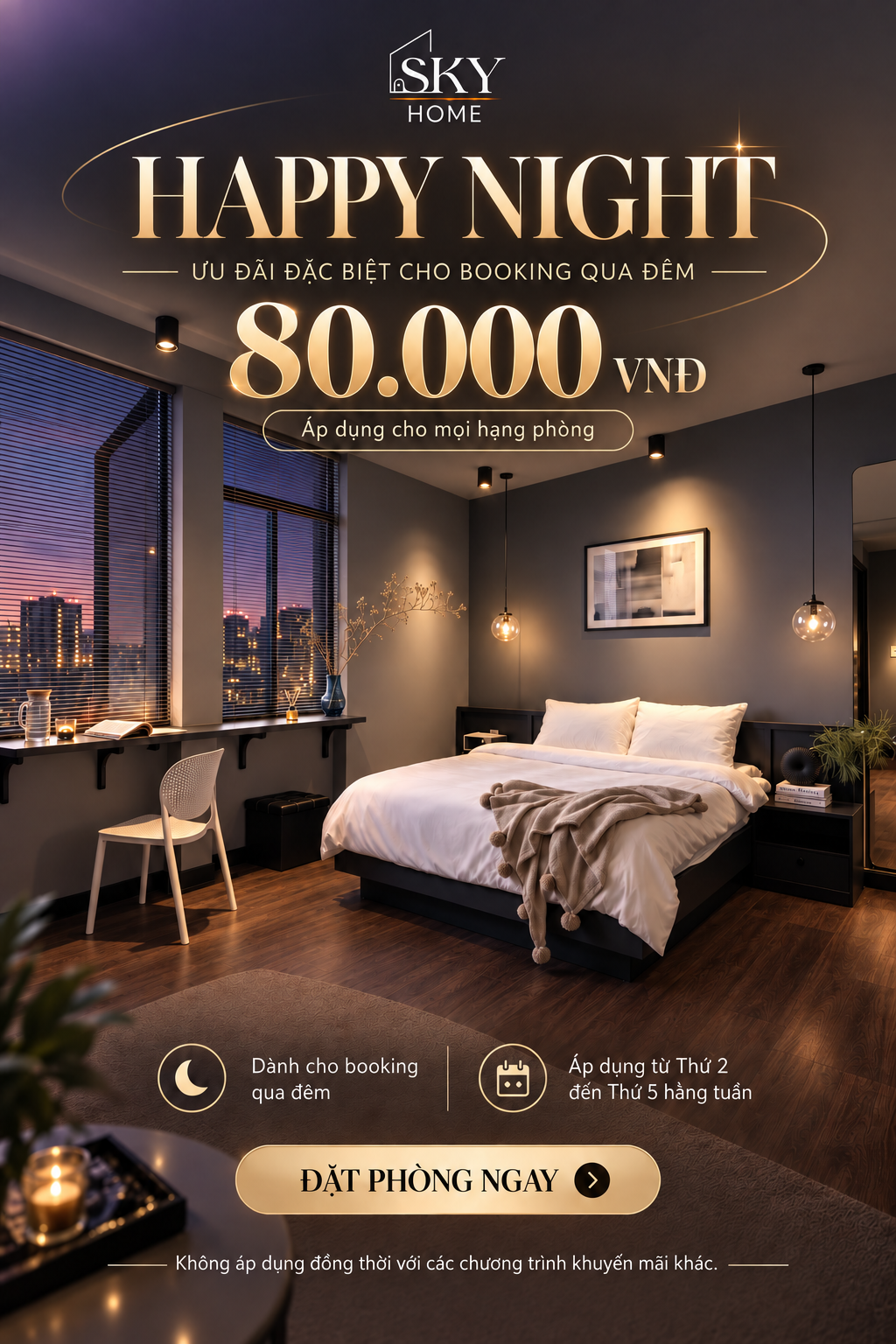 Sky Home - Homestay Tự Check In & Thuê Giờ Quận 10 HCM - Chương Trình Ưu Đãi Qua Đêm